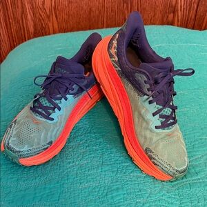 Stylish Men’s Hoka Challenger Air 7 Running Shoes in Blue and Orange